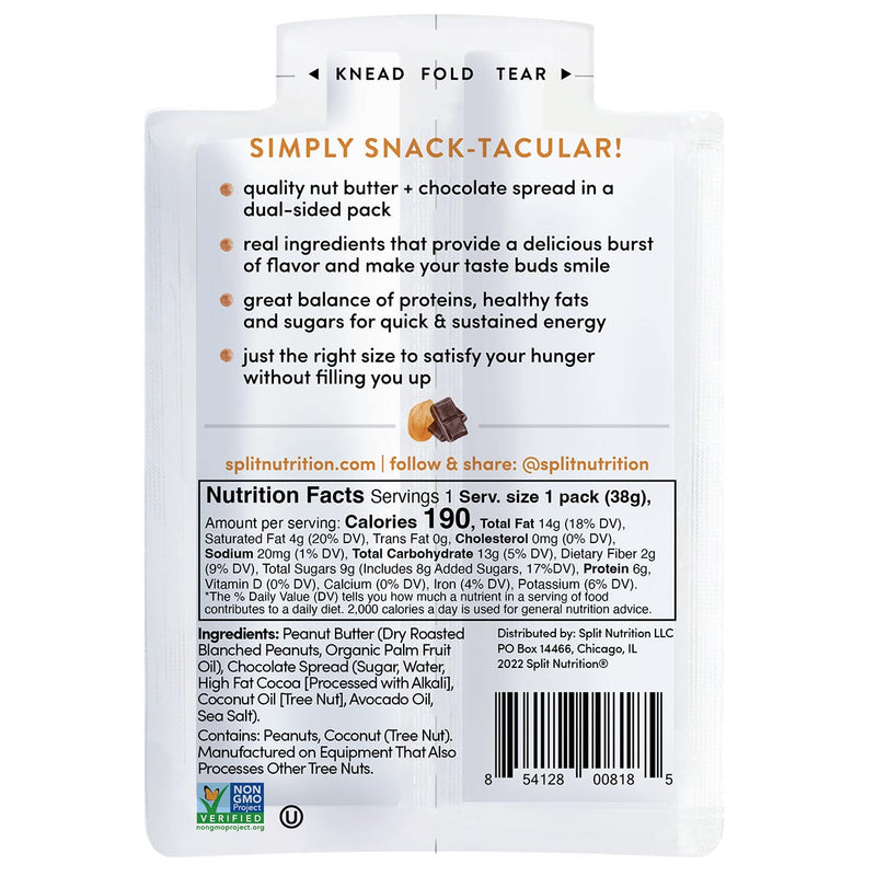 Peanut Butter + Dark Chocolate Spread (5 Packs)