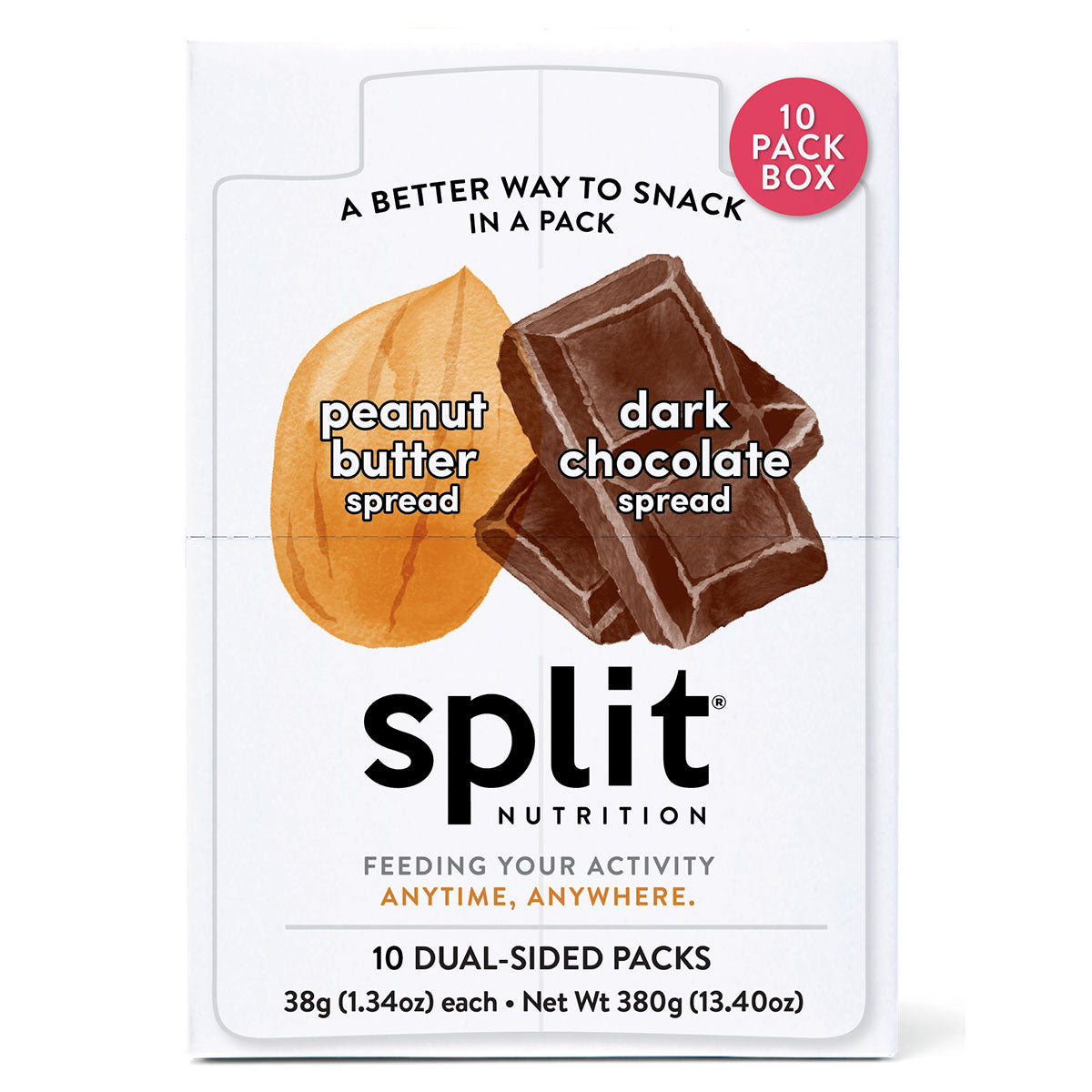 Peanut Butter + Dark Chocolate Spread (10 Packs)